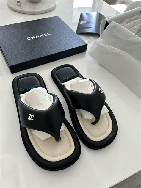 chanel padded flip flops|Chanel boutique online.